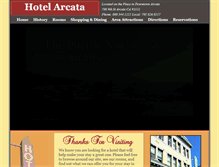 Tablet Screenshot of hotelarcata.com